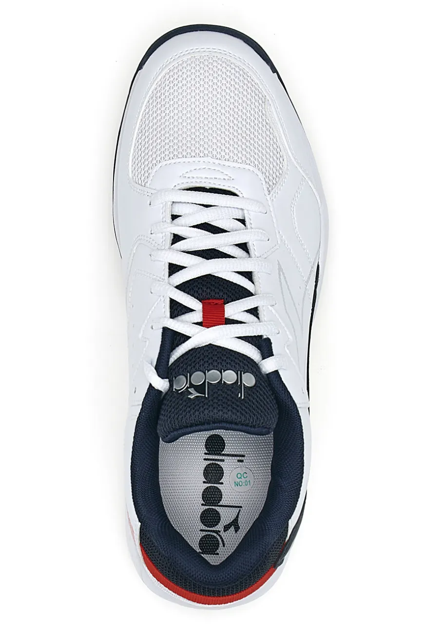 Sneakers bianche e blu Diadora Volee 7