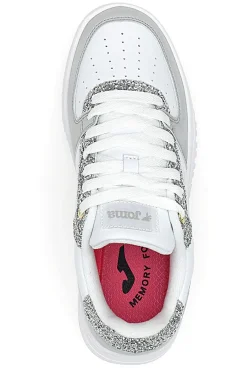 Sneakers Bianche e Grigie con Glitter e Tomaia Traforata C.CAVA LADY 2523-JOMA Clearance