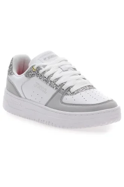 Sneakers Bianche e Grigie con Glitter e Tomaia Traforata C.CAVA LADY 2523-JOMA Clearance
