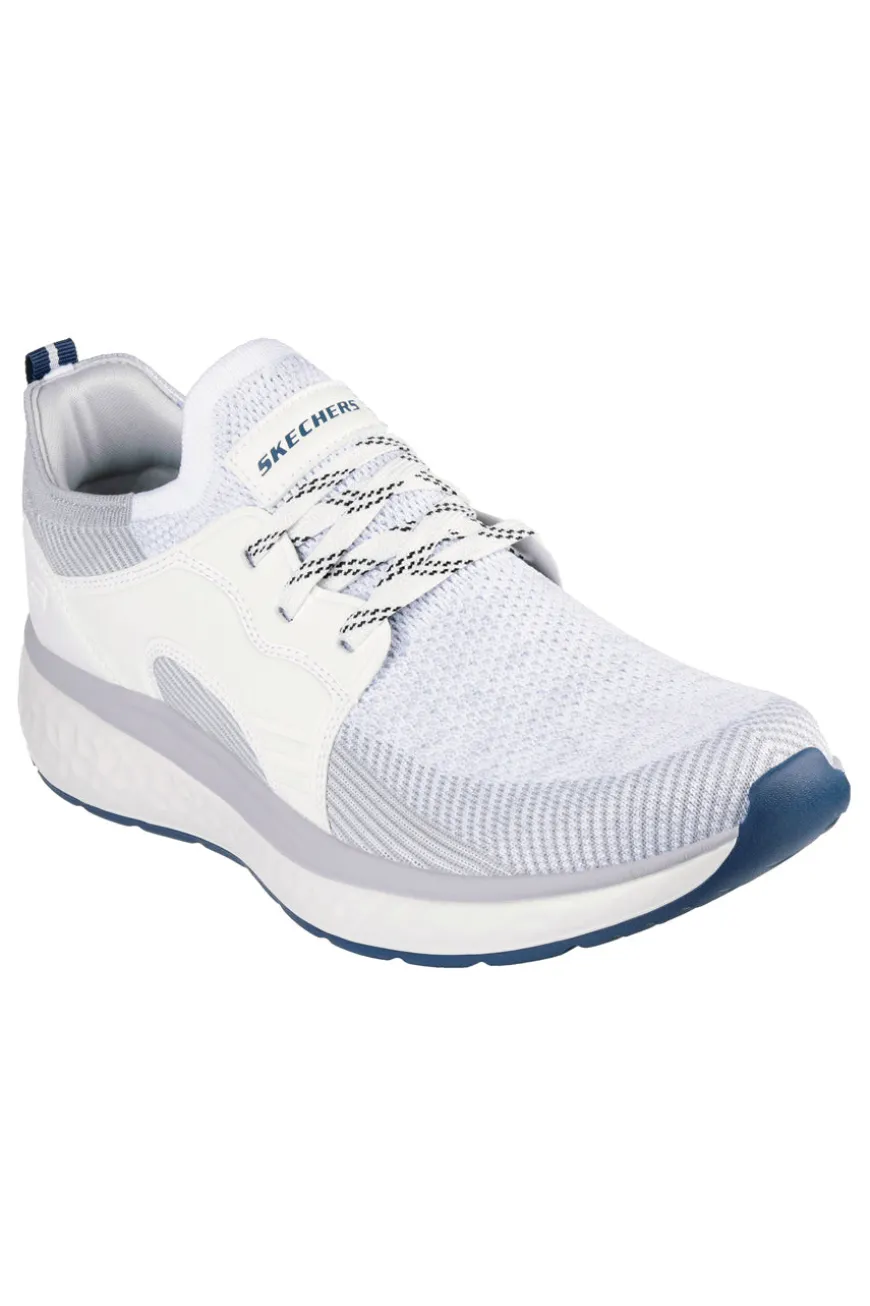 Sneakers bianche e grigie in mesh Skechers Lancer Dalton