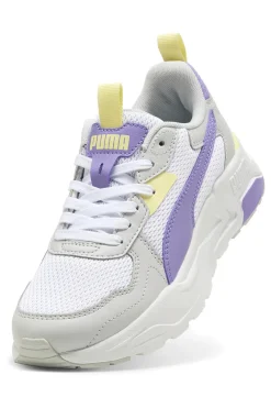 Sneakers bianche e lilla con inserti gialli in mesh e IMEVA Trinity Lite Jr-PUMA Best