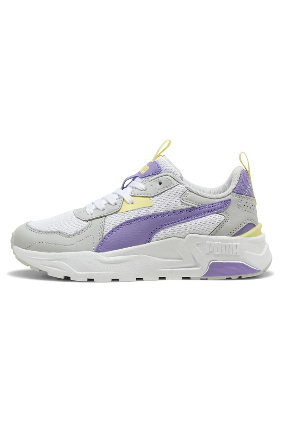 Sneakers bianche e lilla con inserti gialli in mesh e IMEVA Trinity Lite Jr-PUMA Best