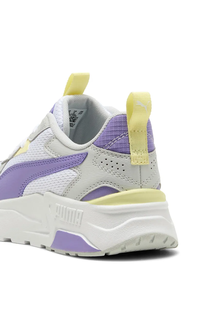Sneakers bianche e lilla con inserti gialli in mesh e IMEVA Trinity Lite Jr-PUMA Best