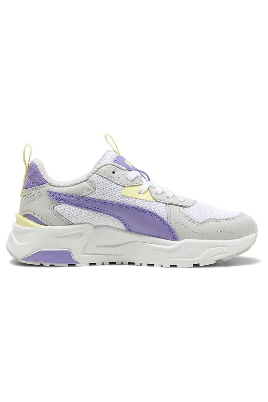 Sneakers bianche e lilla con inserti gialli in mesh e IMEVA Trinity Lite Jr-PUMA Best