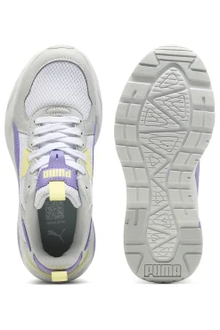 Sneakers bianche e lilla con inserti gialli in mesh e IMEVA Trinity Lite Jr-PUMA Best