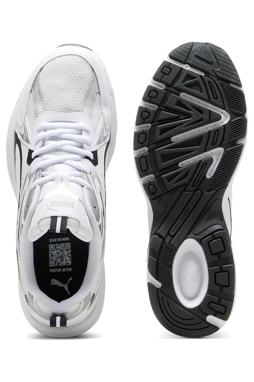 Sneakers bianche e nere stile running Puma Milenio tech