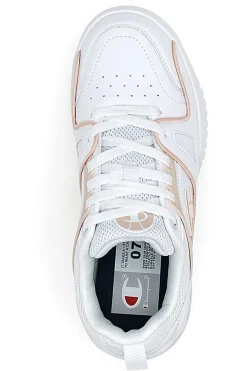 Sneakers Bianche e Rosa 3 Point Low-CHAMPION Discount