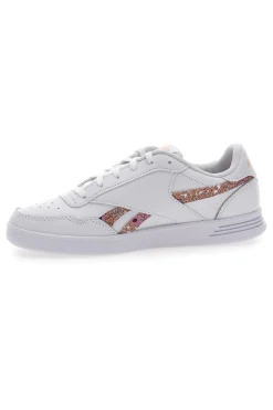 Sneakers Bianche e Rosa Con Brillantini Court Advance-REEBOK Clearance