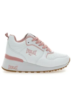 Sneakers Bianche e Rosa Con Platform Ev129-EVERLAST