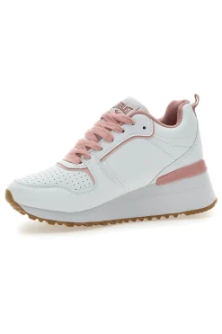 Sneakers Bianche e Rosa Con Platform Ev129-EVERLAST