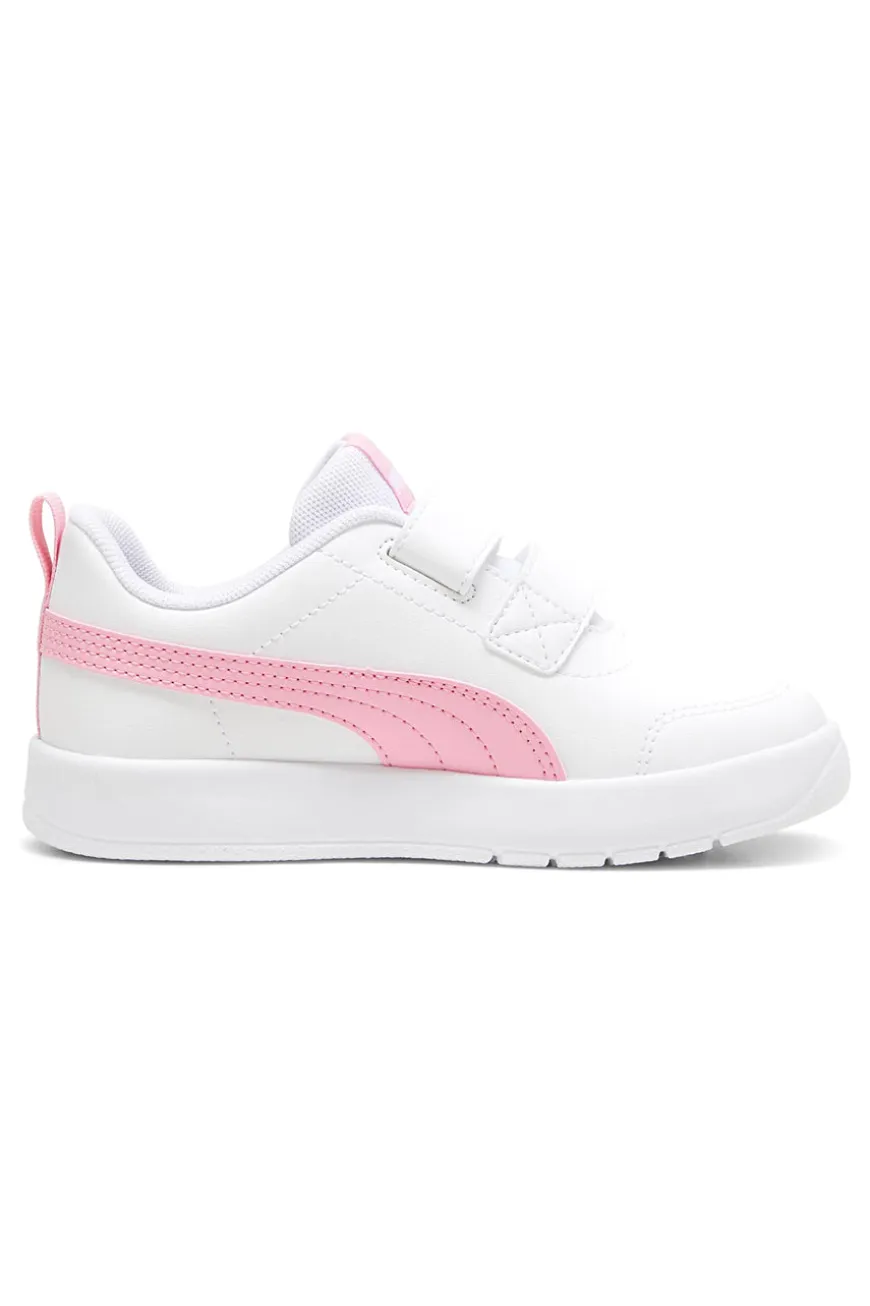 Sneakers Bianche e Rosa Puma Courtflex v3 Ps