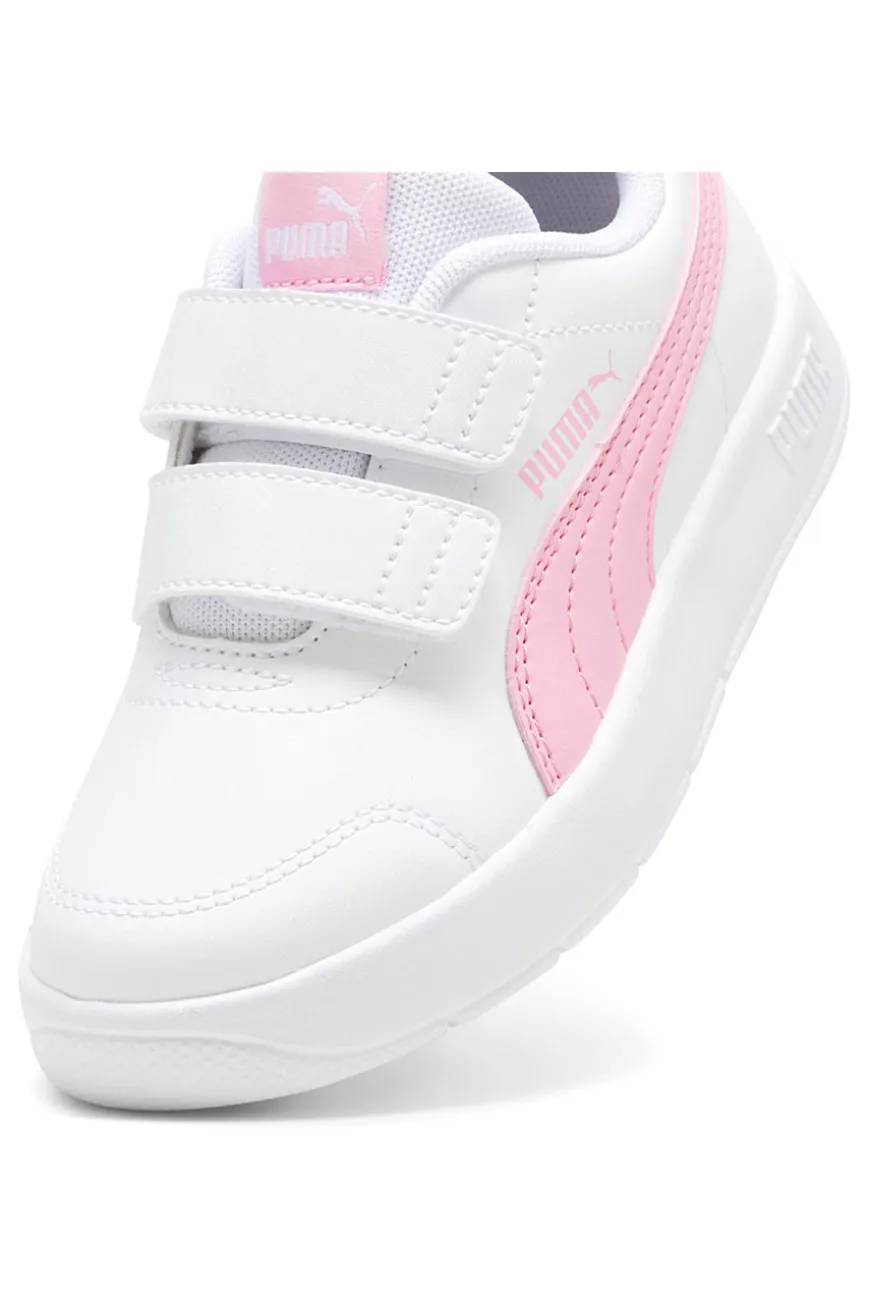 Sneakers Bianche e Rosa Puma Courtflex v3 Ps