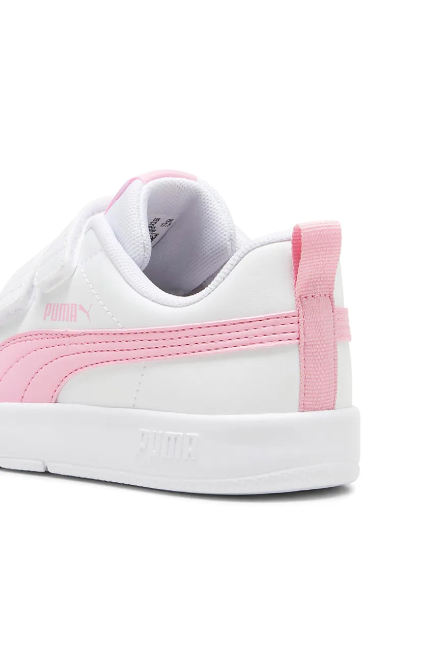 Sneakers Bianche e Rosa Puma Courtflex v3 Ps