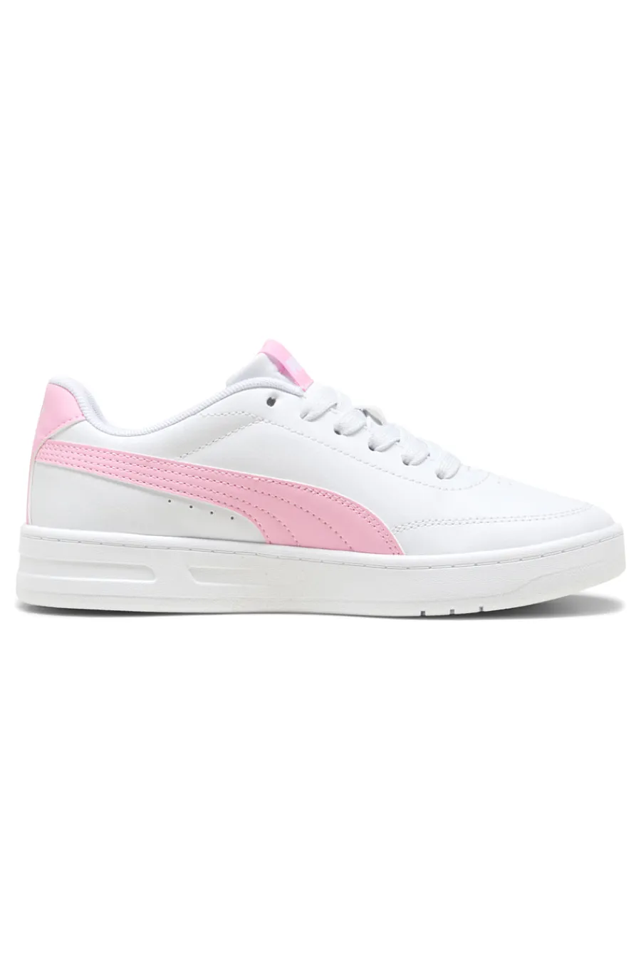 Sneakers bianche e rosa Court Classic Clean Jr-PUMA New