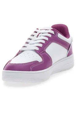Sneakers Bianche e Viola Con Logo Laterale RD18 2 LOW-CHAMPION Sale