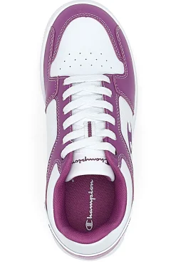 Sneakers Bianche e Viola Con Logo Laterale RD18 2 LOW-CHAMPION Sale