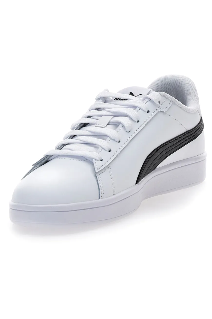Sneakers bianche in pelle con logo nero Puma Smash 3.0 L