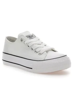Sneakers Bianche In Tela da Donna 2137-EVERLAST Sale
