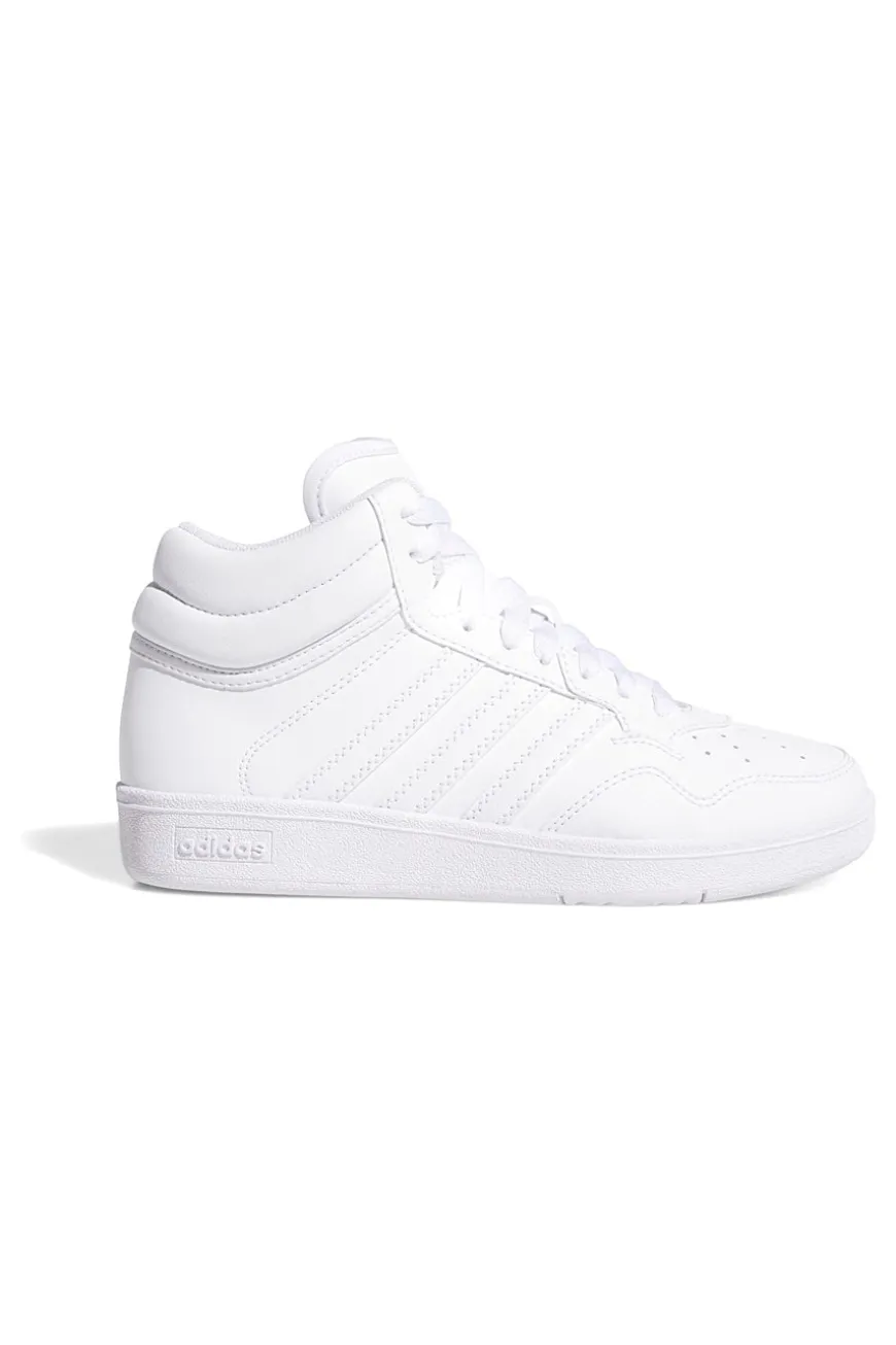 Sneakers bianche mid design pulito Adidas Hoops 4.0 Mid J