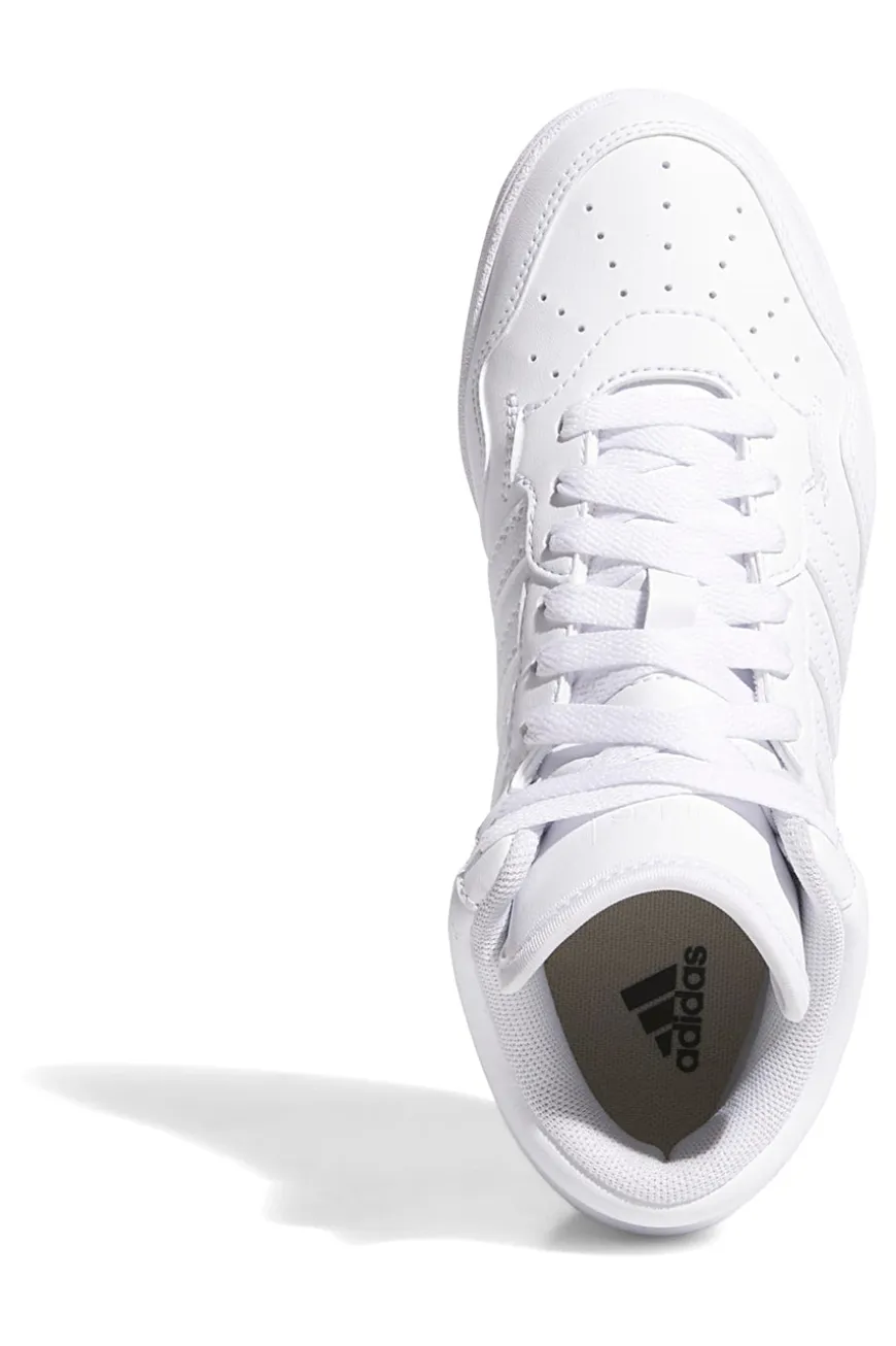 Sneakers bianche mid design pulito Adidas Hoops 4.0 Mid J