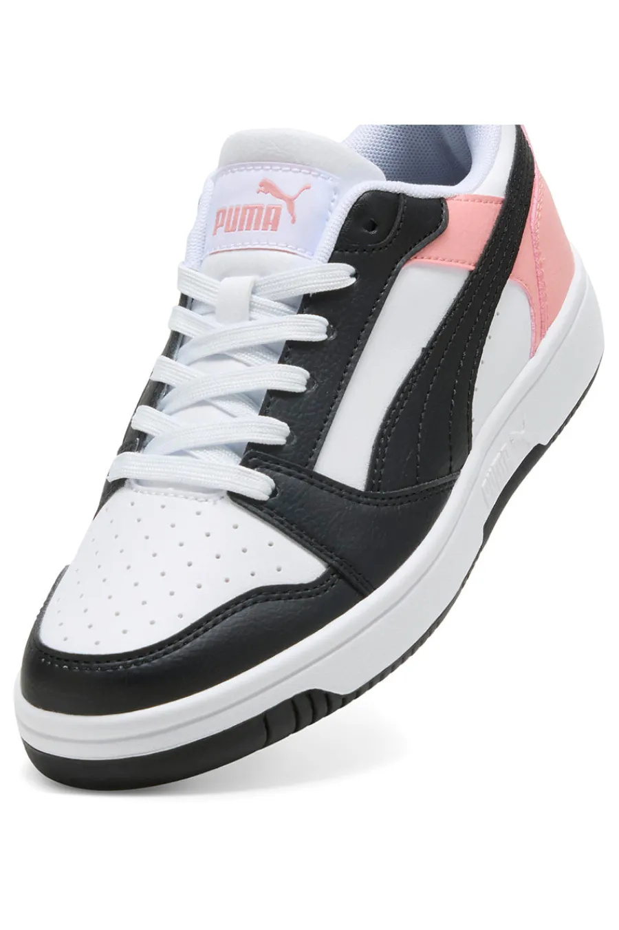 Sneakers bianche, nere e rosa Rebound V6 Lo-PUMA New