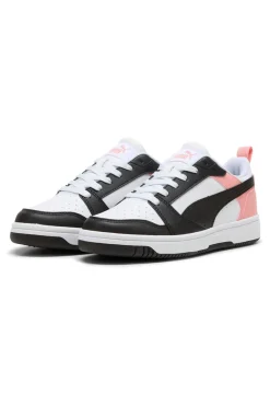 Sneakers bianche, nere e rosa Rebound V6 Lo-PUMA New