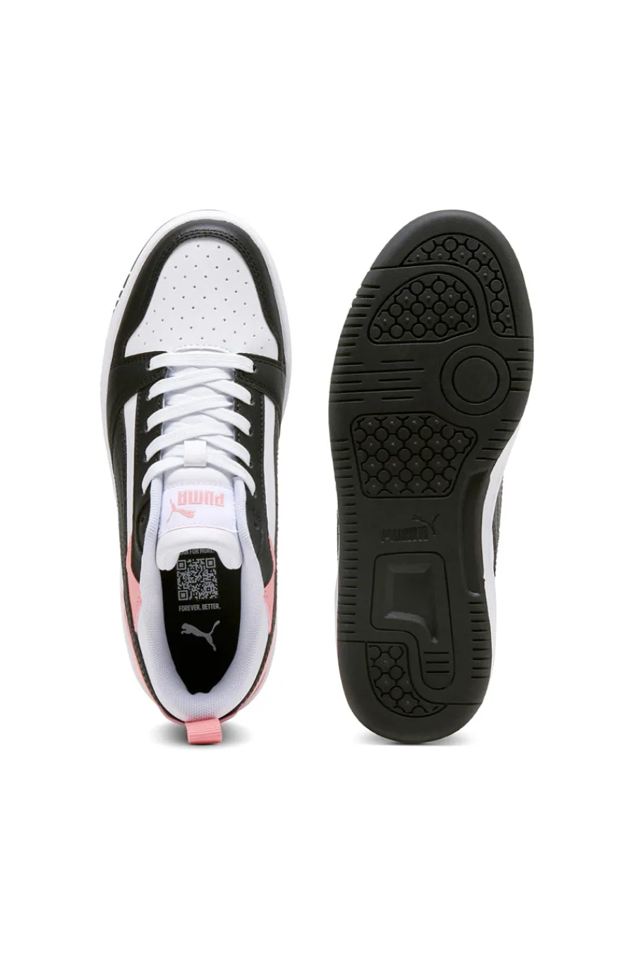 Sneakers bianche, nere e rosa Rebound V6 Lo-PUMA New