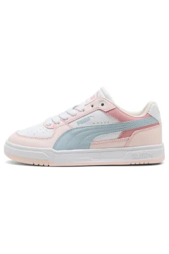 Sneakers bianche rosa e azzurre Puma Caven III Block Jr