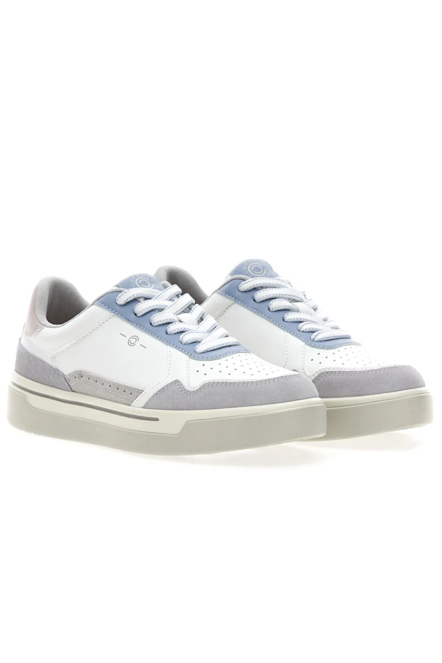 Sneakers Bianco e Azzurro platform in pelle Casey-PITTARELLO CAPSULE