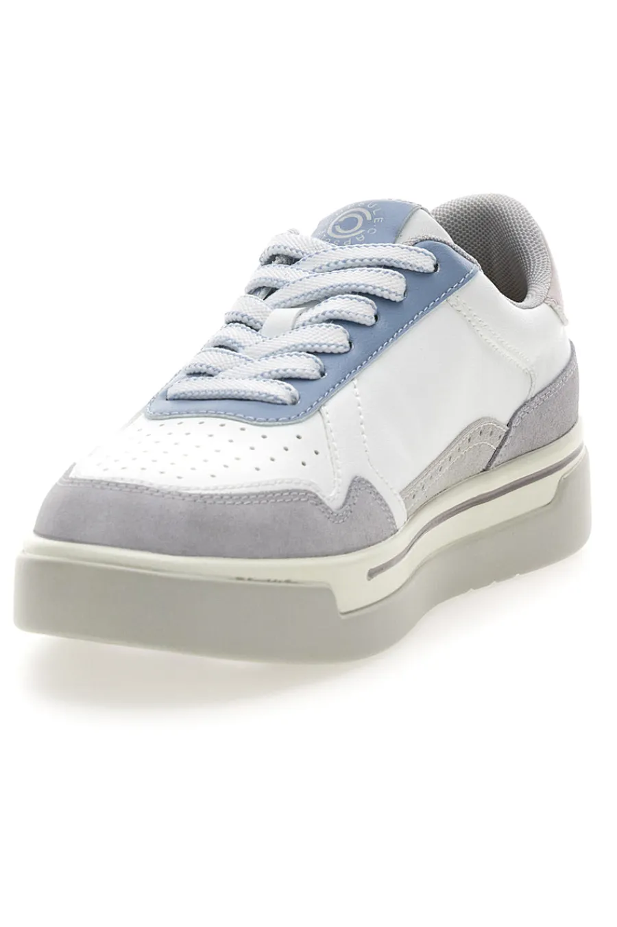 Sneakers Bianco e Azzurro platform in pelle Casey-PITTARELLO CAPSULE