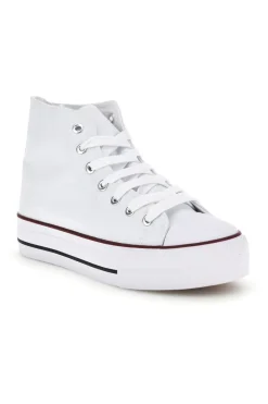 Sneakers in tela stringate alte 8012-2T2L