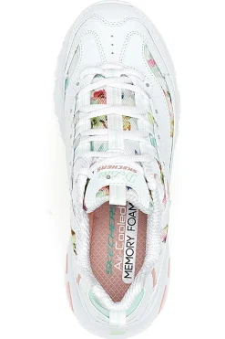 Sneakers bianco multicolor Memory Foam D'lites Blooming Fields-SKECHERS Discount