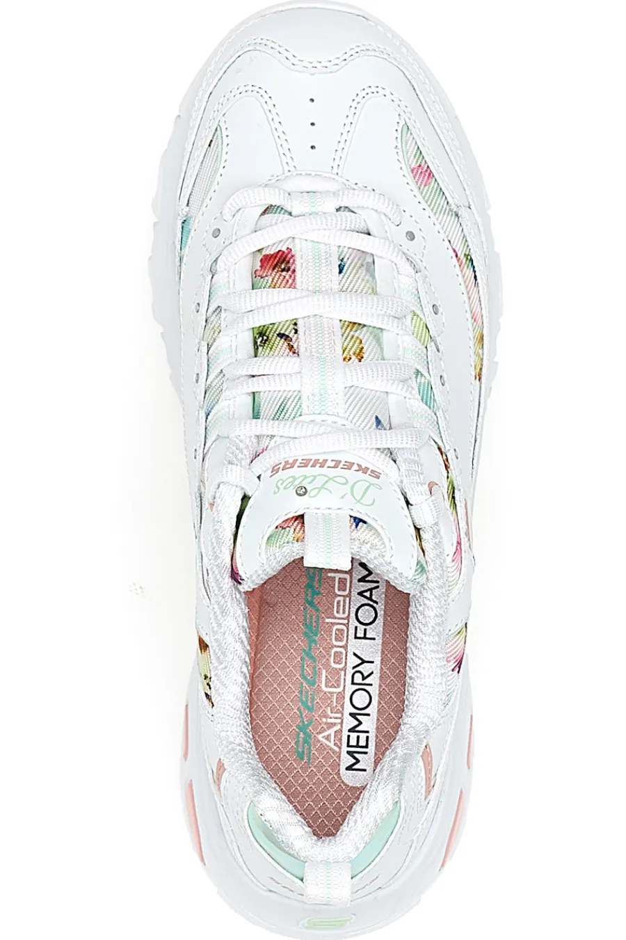Sneakers bianco multicolor Memory Foam D'lites Blooming Fields-SKECHERS Discount