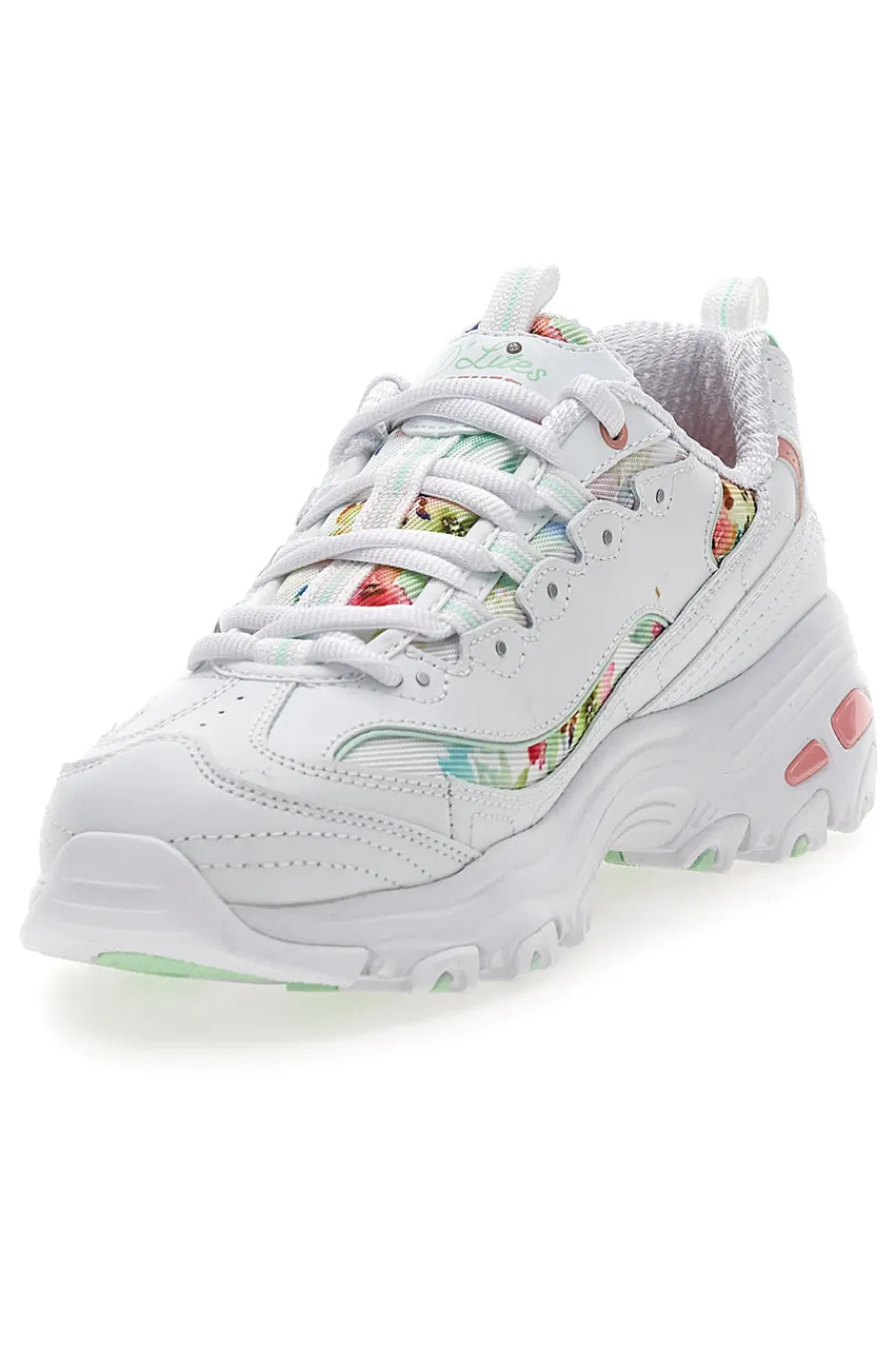 Sneakers bianco multicolor Memory Foam D'lites Blooming Fields-SKECHERS Discount