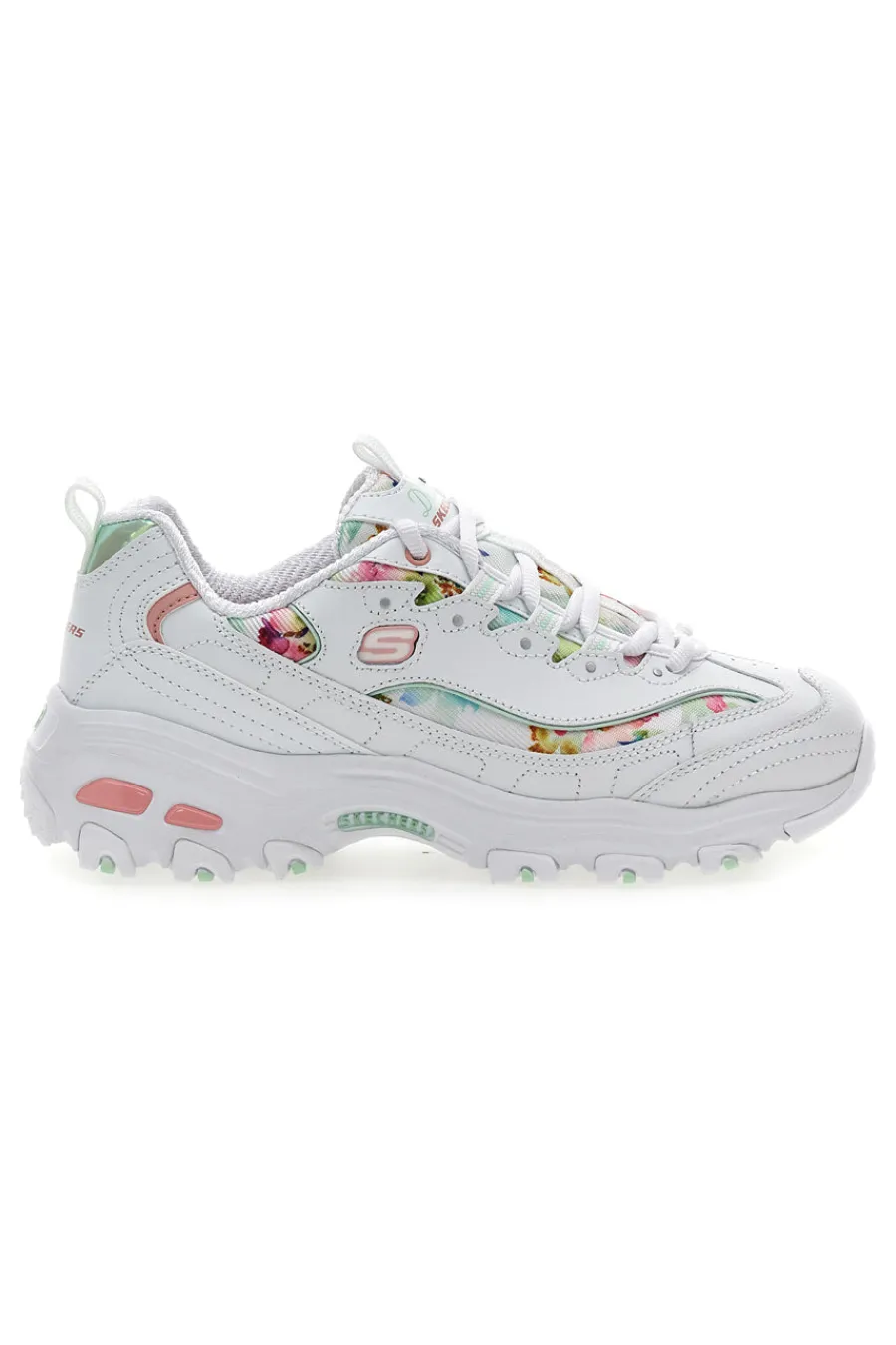Sneakers bianco multicolor Memory Foam D'lites Blooming Fields-SKECHERS Discount