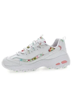 Sneakers bianco multicolor Memory Foam D'lites Blooming Fields-SKECHERS Discount