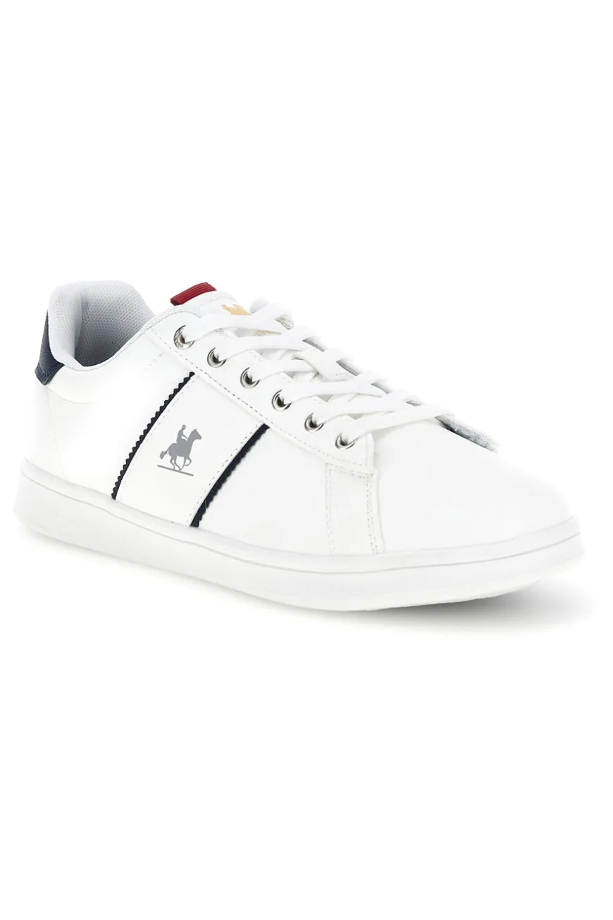 Sneakers bianco stringate con inserti a contrasto U.s. grand polo GPM234001038