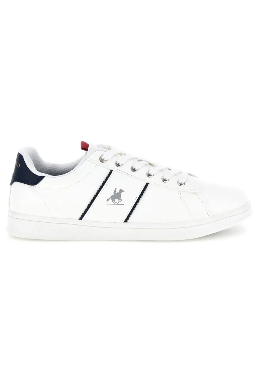 Sneakers bianco stringate con inserti a contrasto U.s. grand polo GPM234001038