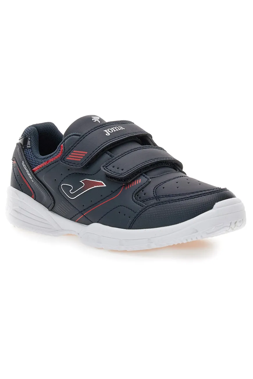 Sneakers blu con doppio strappo Joma Wschool Jr 2533
