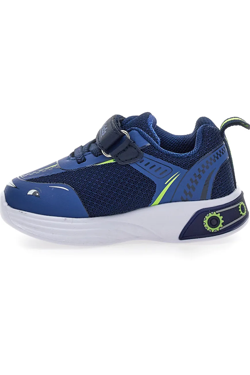 Sneakers blu con luci a LED e dettagli grafici M-Kids MG251551