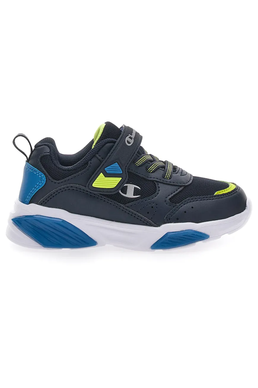Sneakers Blu con Luci e Chiusura con Stappo CHAMPION WAVE B TD