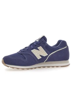Sneakers blu con tomaia in pelle 373-NEW BALANCE
