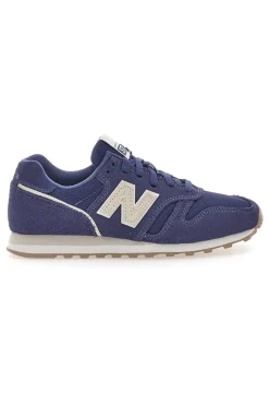 Sneakers blu con tomaia in pelle 373-NEW BALANCE