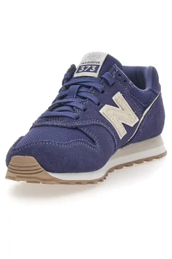 Sneakers blu con tomaia in pelle 373-NEW BALANCE
