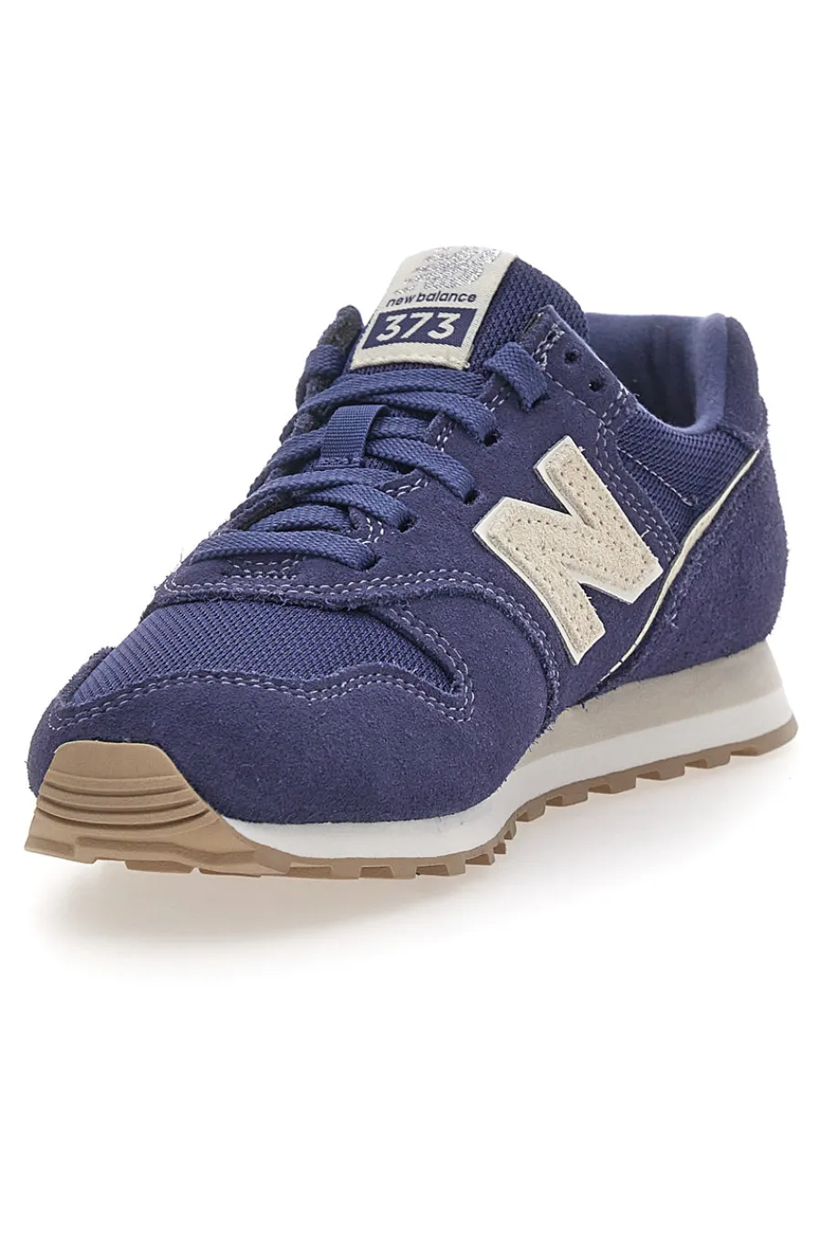 Sneakers blu con tomaia in pelle 373-NEW BALANCE