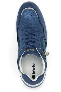 Sneakers blu con zip e dettagli metallizzati 488IN-INBLU Clearance