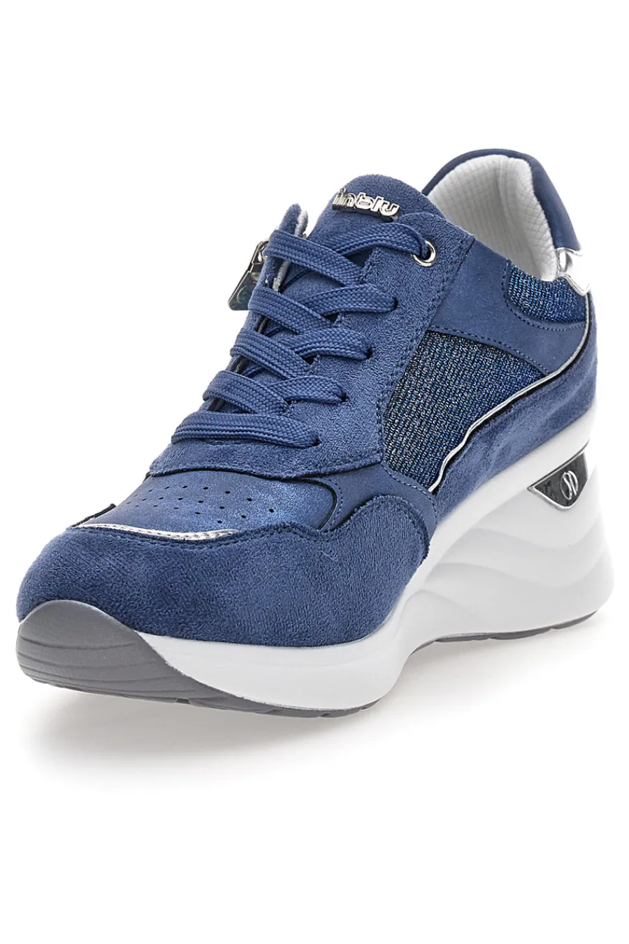 Sneakers blu con zip e dettagli metallizzati 488IN-INBLU Clearance