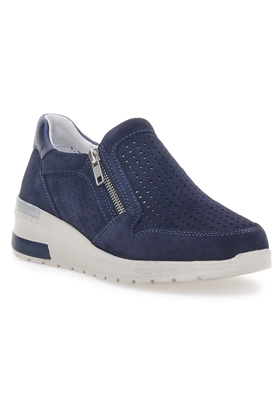 Sneakers Blu Con Zip 19832-MIO TEMPO Outlet