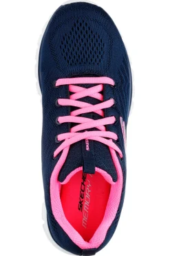 Sneakers blu in mesh con Memory Foam Graceful Get Connected-SKECHERS