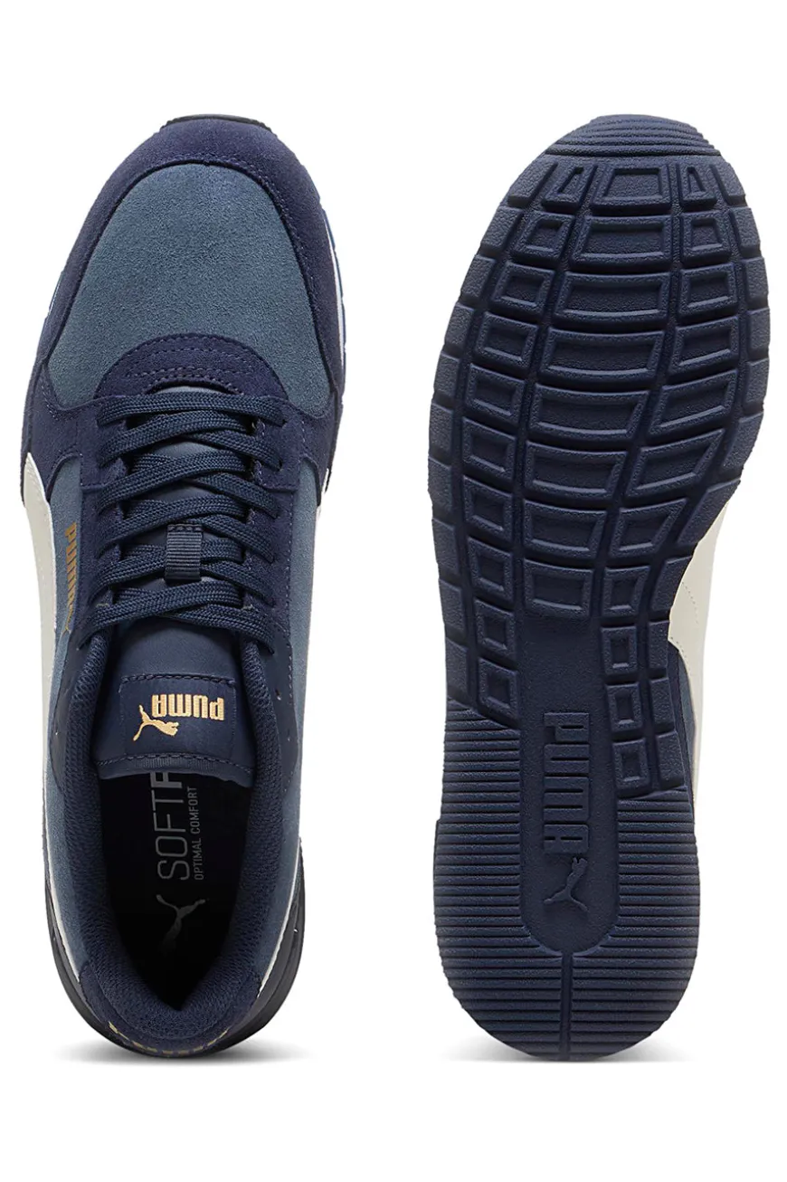 Sneakers blu inserti in pelle a contrasto Puma ST Runner V4 SD